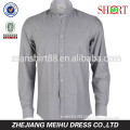 2016 Plain grey custom shirts for men,men's spread collar shirts long sleeve,made in China